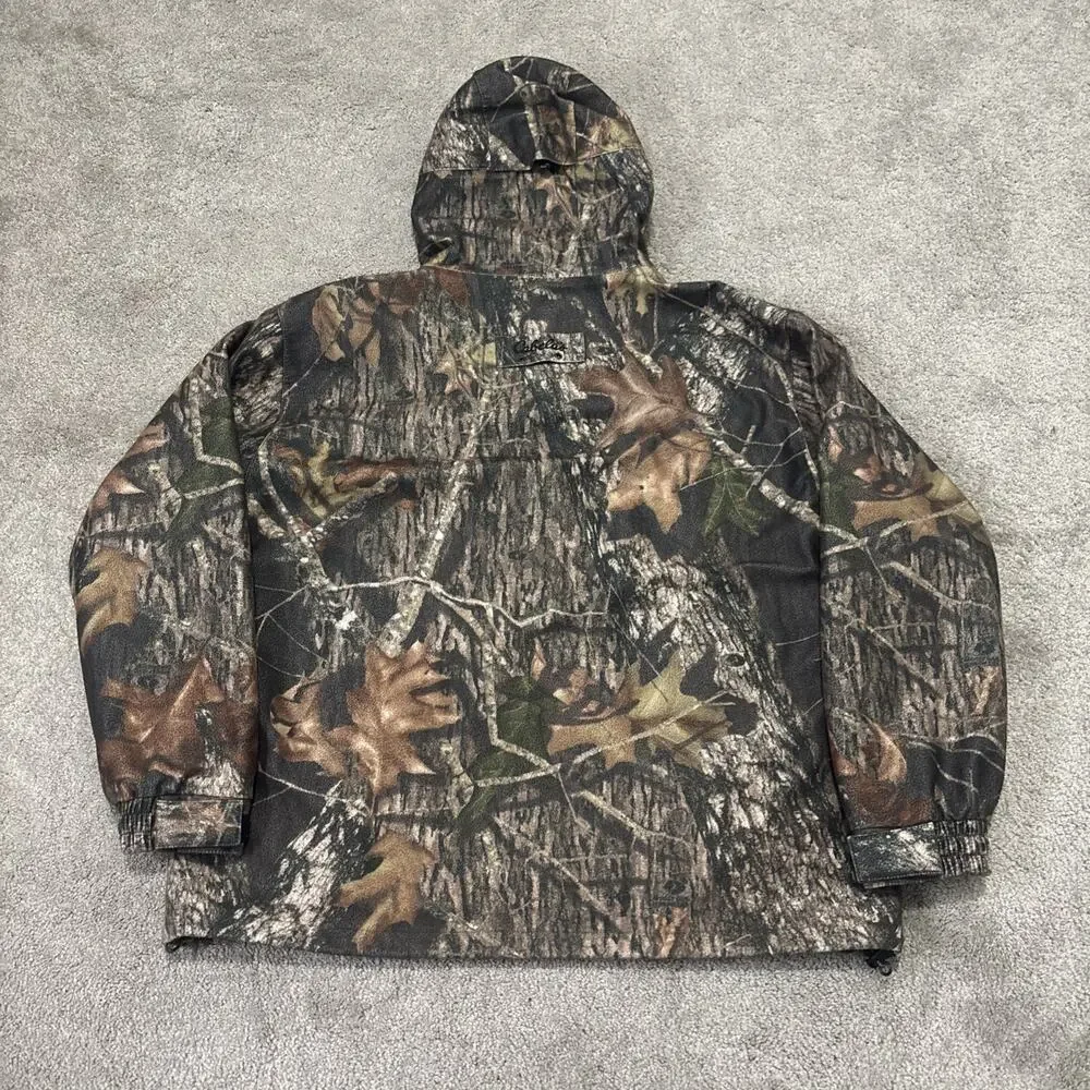 Cabela's Dry Plus Camo Jacket Men's XL Rain Midweight Zip-Up Hooded Hunting